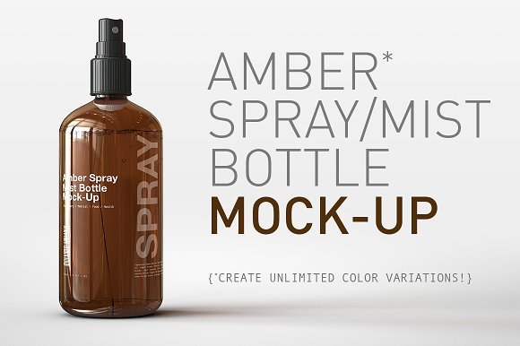 Brown Spray bottle PSD: