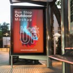 Free Bus Stop Outdoor Mockup PSD Template