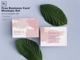 Free Business Card Mockups Set PSD Template