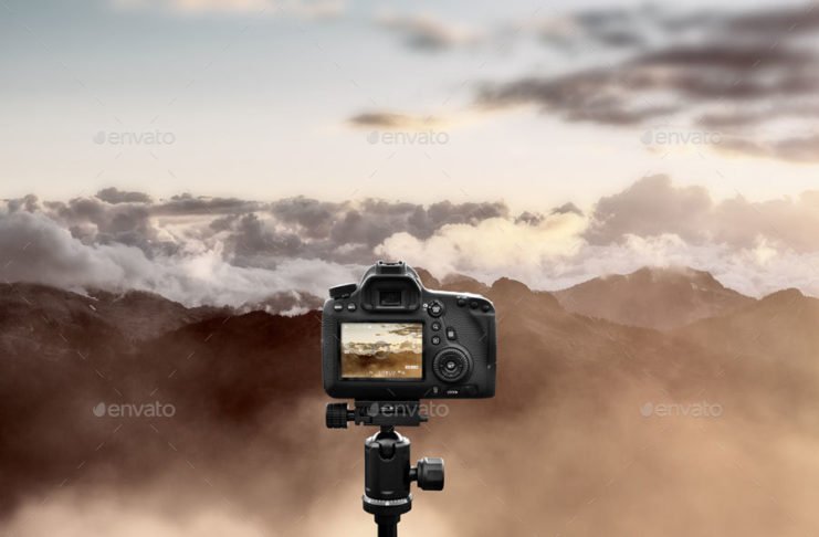 40+ Most Creative Free Camera Mockup PSD, Vector Templates