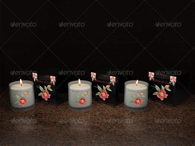 Candle and Gift Box Mock-Up