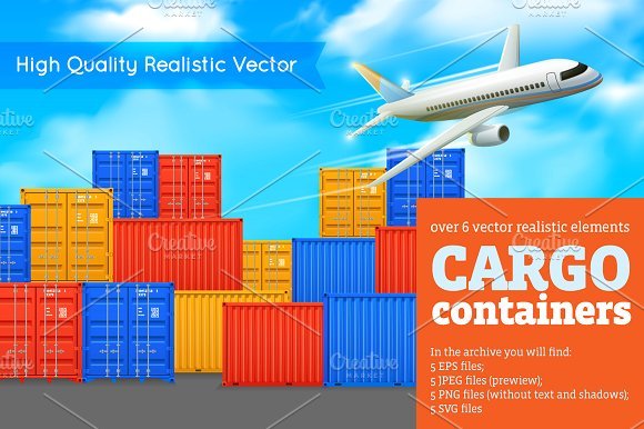 Cargo Container Vector Design