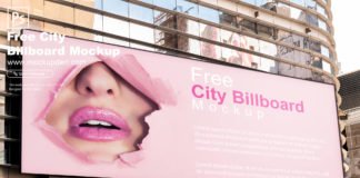 Free City Billboard Mockup PSD Template