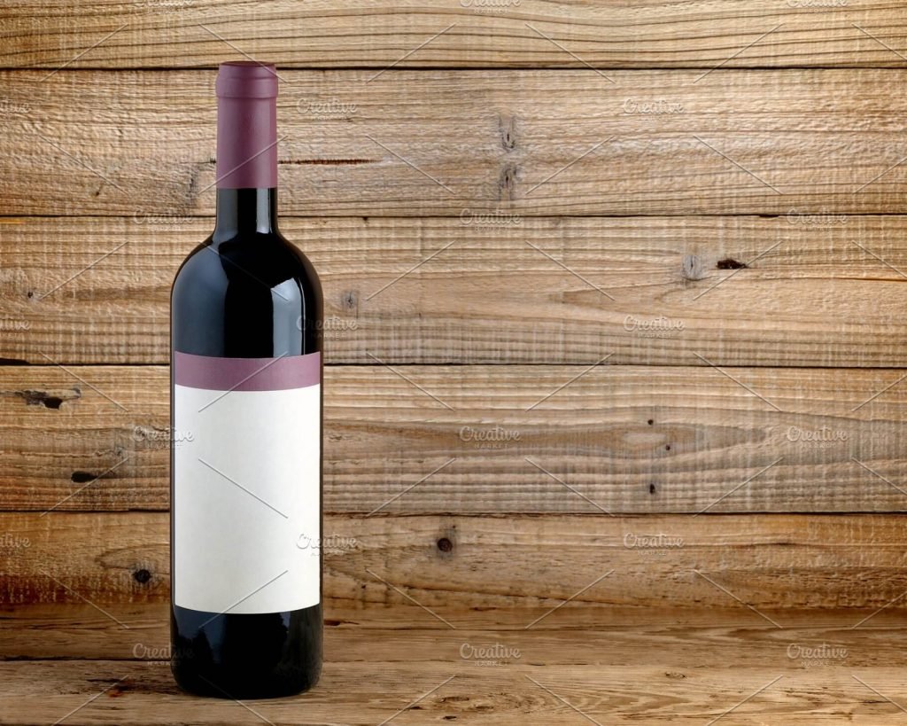 Clean White Color Wine Bottle Label Design