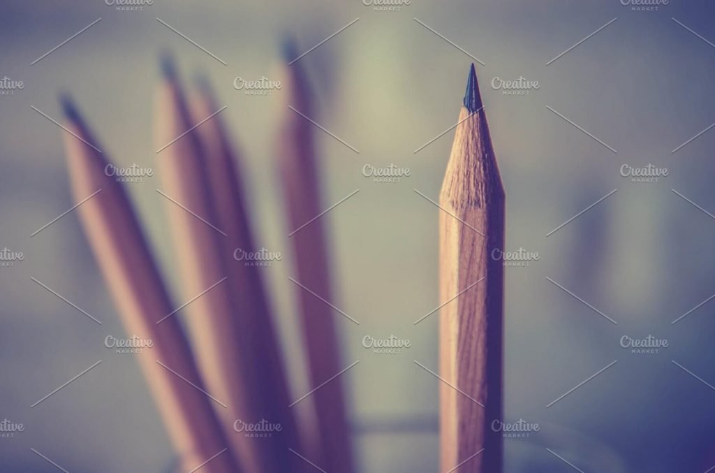 Closeup Pencil mockup