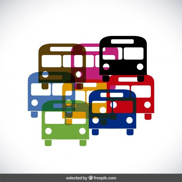 Colorful Bus Vector Design