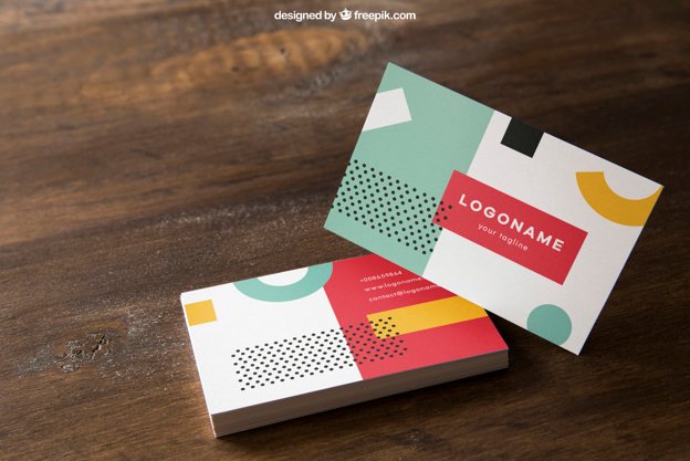 Colorful Square Business Card PSD