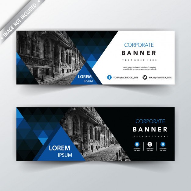 Corporate Blue Web Banner Template: