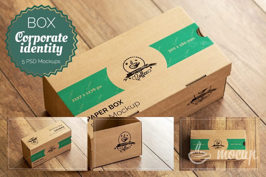 Corporate Design Shipping Box Mockup