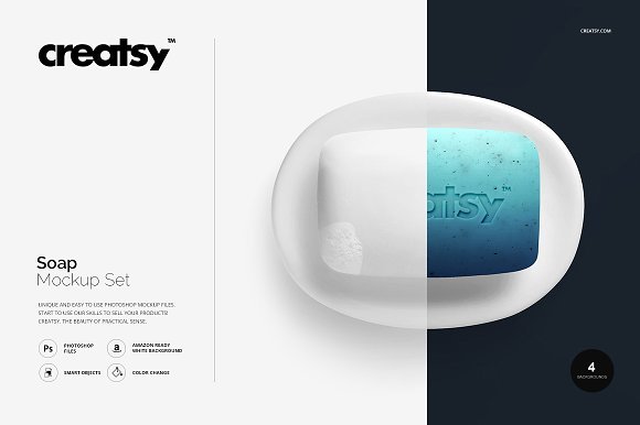 Creatsy Photorealistic Soap Mockup Set