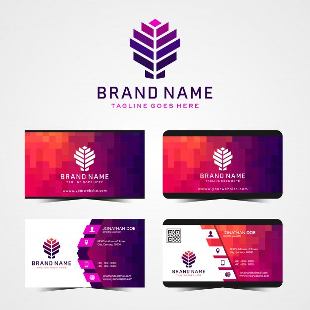 Customizable Business Card With Round And Sharp Corner