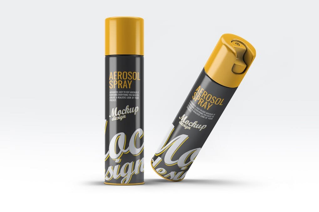 Customizable Slender Spray Can Design template