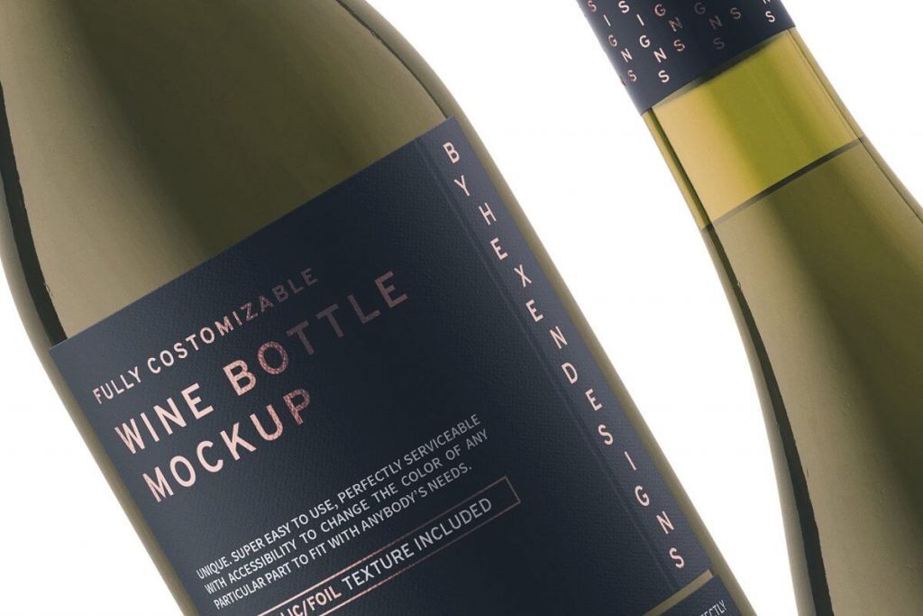 Customizable Wine Bottle Template Design