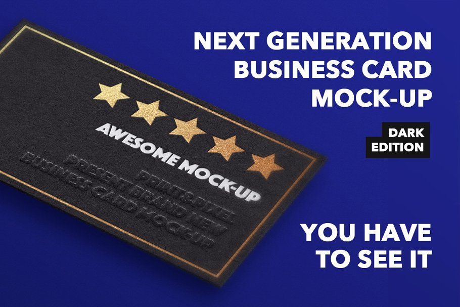 Dark Edition Next Generation Business Card Mockup
