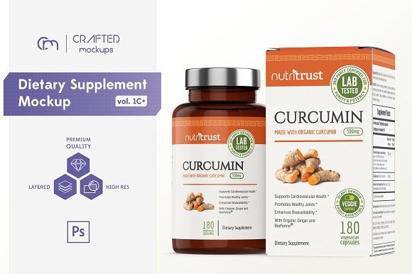 Dietary Supplement Medicine PSD Box Packaging