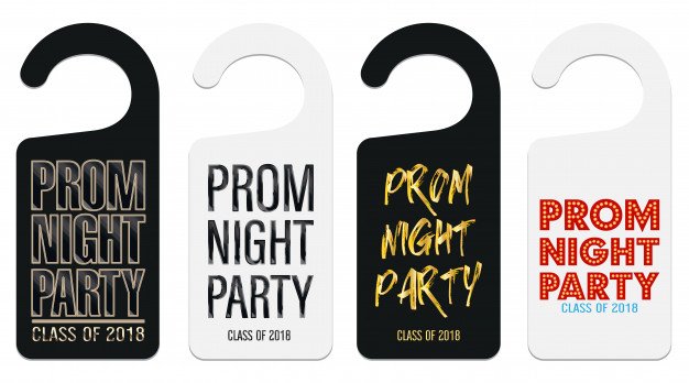 Door Prom Night Party Hanger Vector File