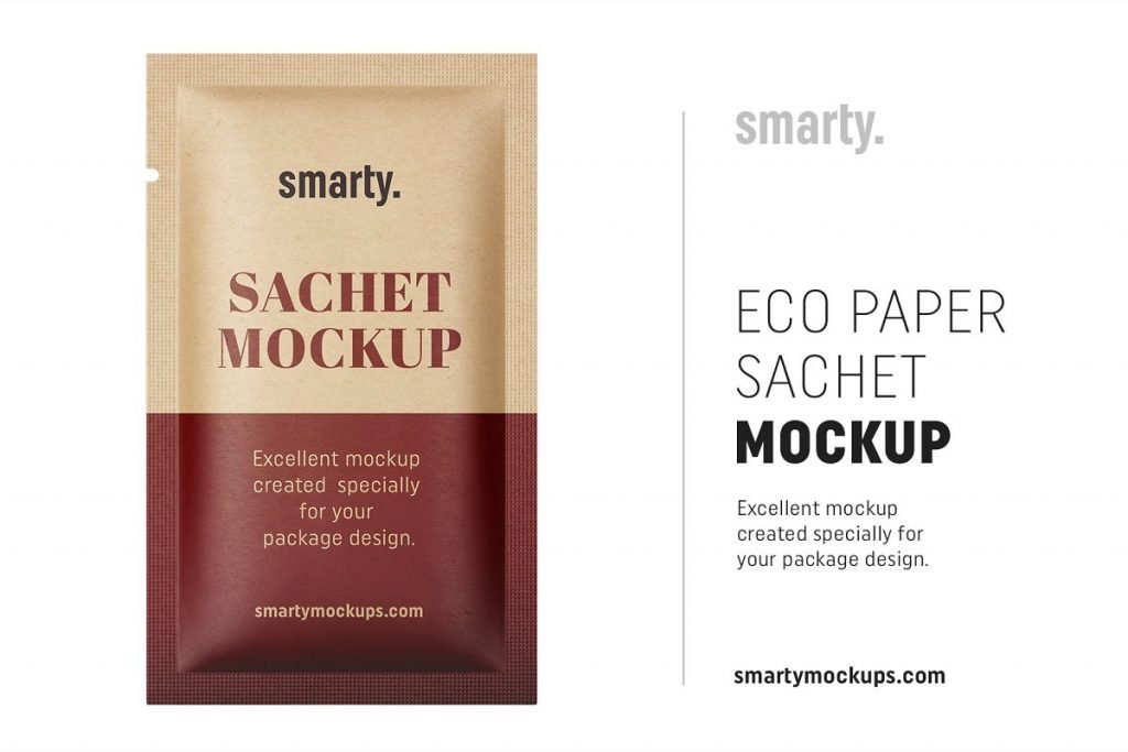 Eco Paper Sachet Mockup