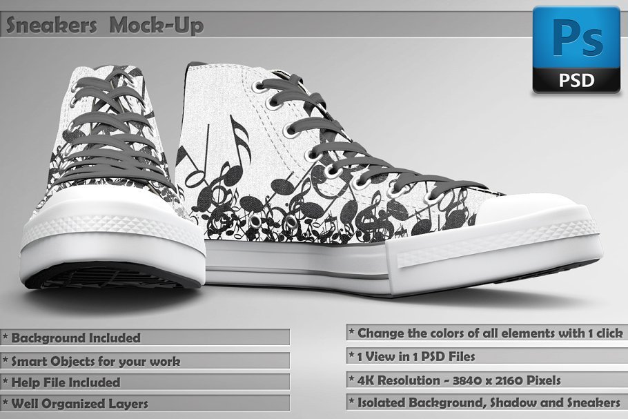 Editable Sneaker Shoe Mockup PSD