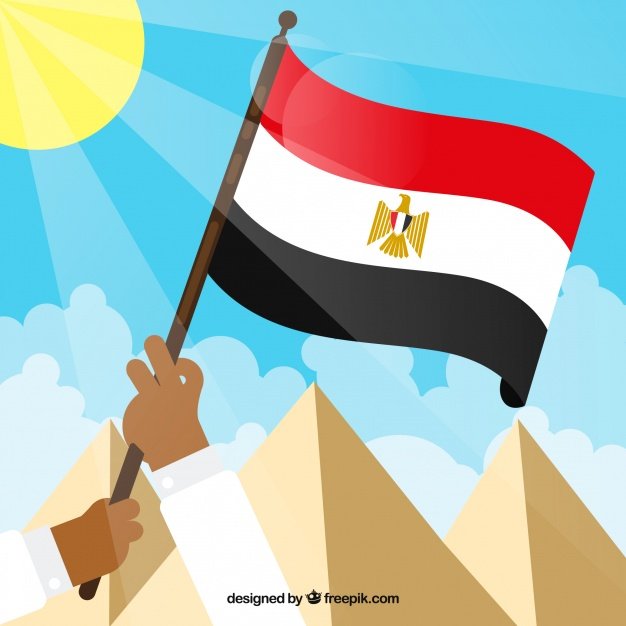 Egypt Flag Vector.
