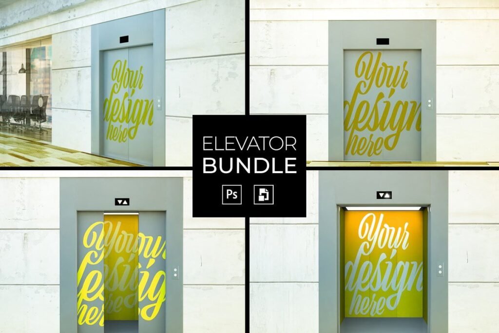 Download 20 Free Elevator Mockup Psd Templates Mockup Den PSD Mockup Templates