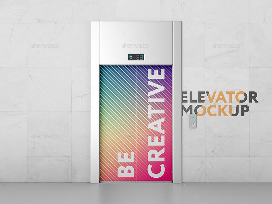 Download 20+ Free Elevator Mockup PSD Templates- Mockup Den