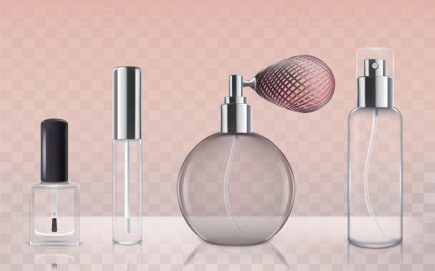 Empty Perfume Bottles Vector: