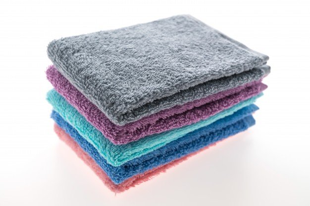 Five Set Of Bath Towels Mockup