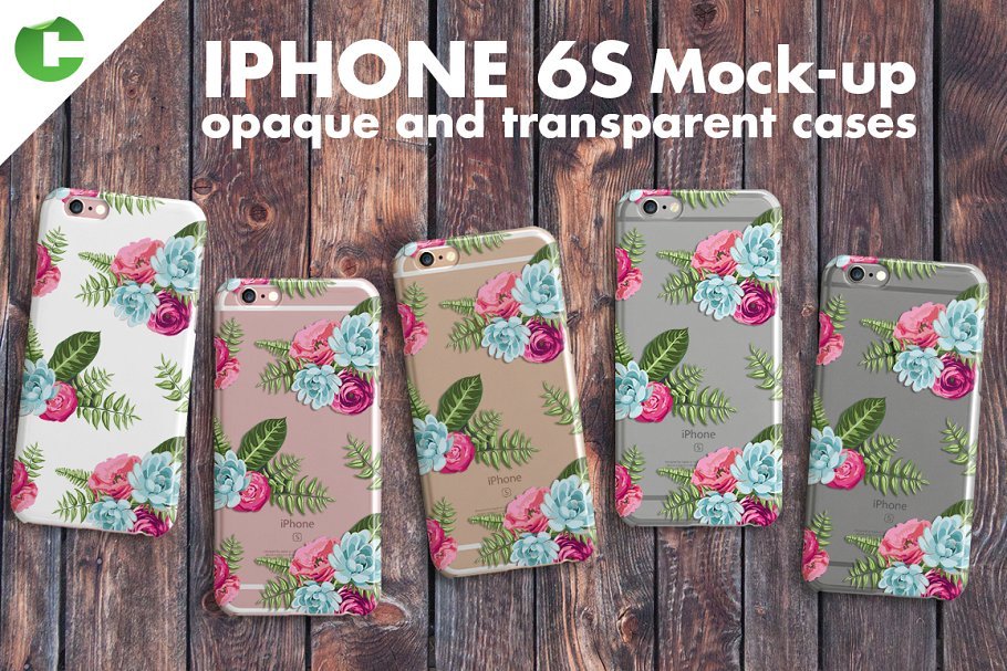 Floral Printed Case Cover For iPhone 6s PSD. 