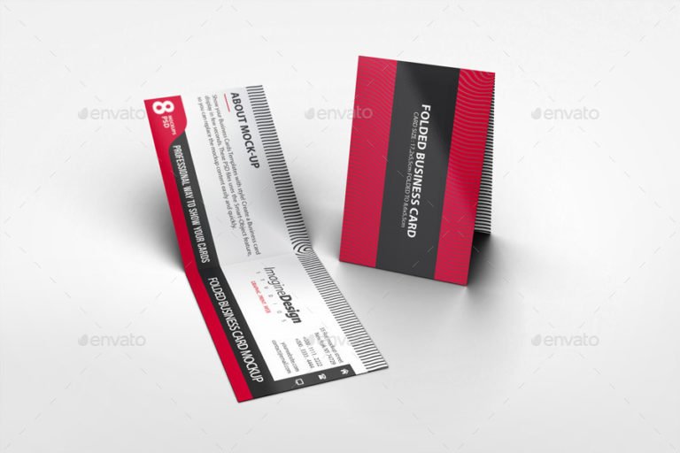 32+ Creative Free Folded Business Card Mockup PSD & Vector Templates