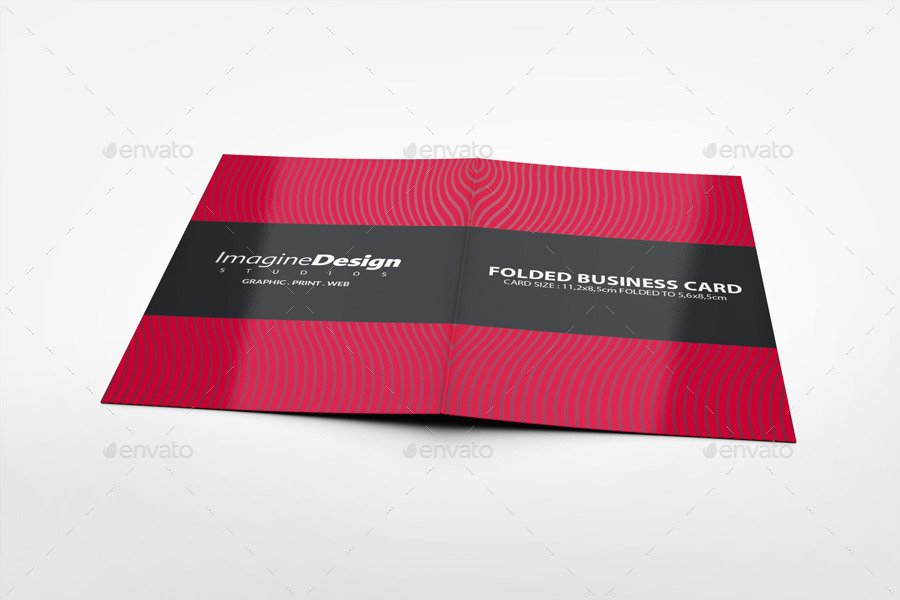 Folded Business Card Mockup V2