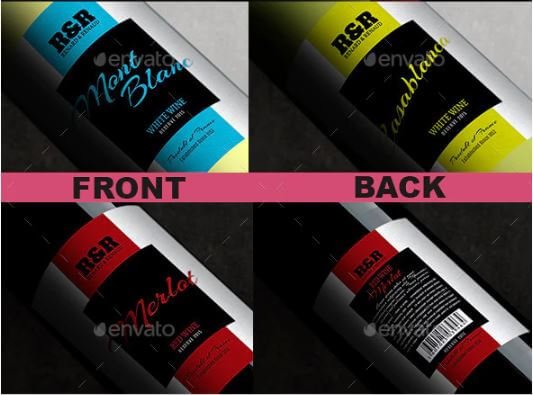 Four Color Wine Bottle Design