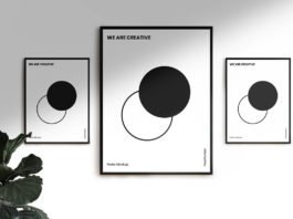 Free 3Minimal Poster Mockup PSD Template