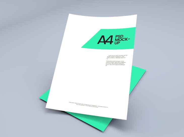Free A4 letterhead mockup