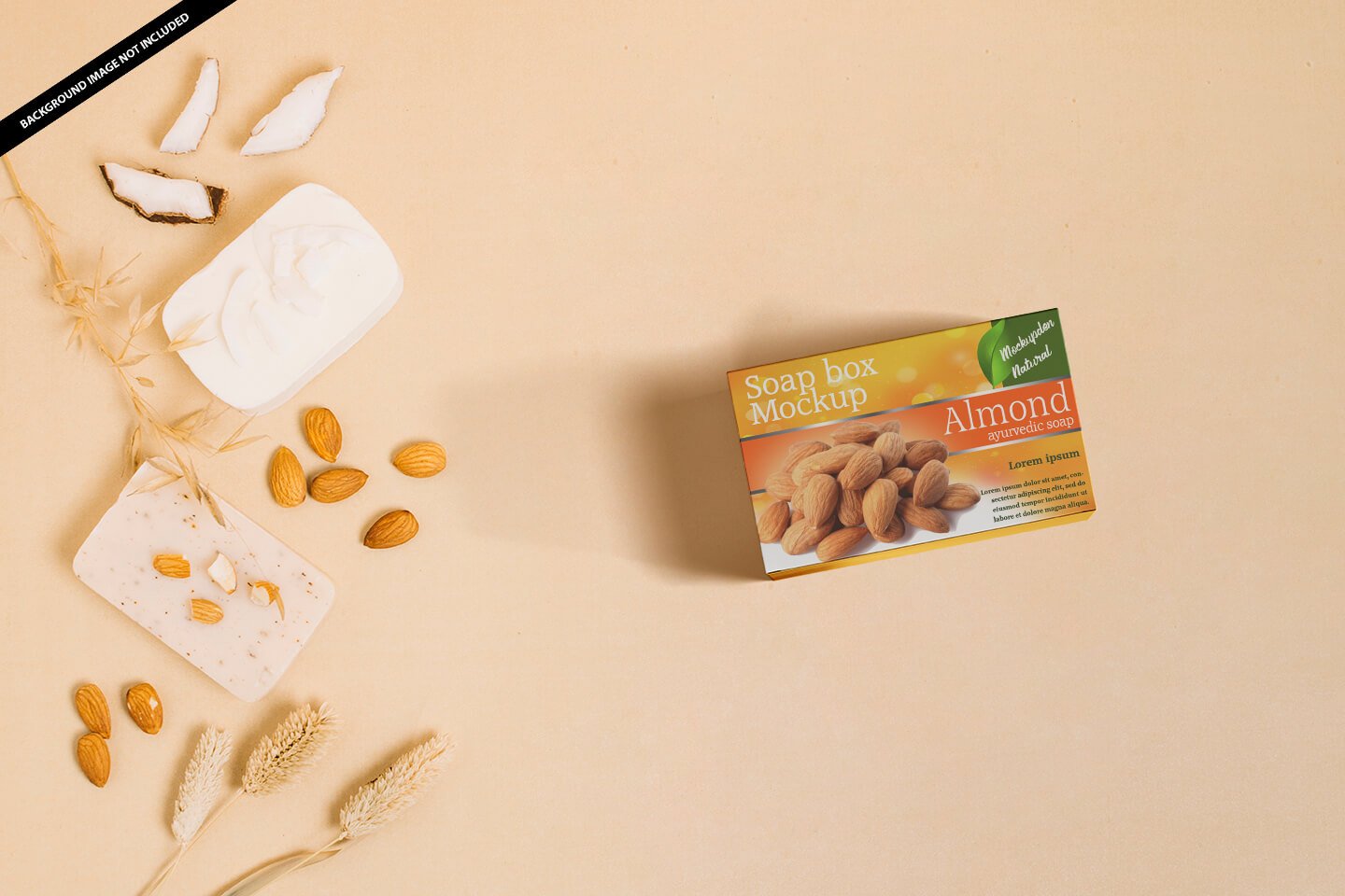 Download Free Almond Soap Packaging Box Mockup | Mockupden