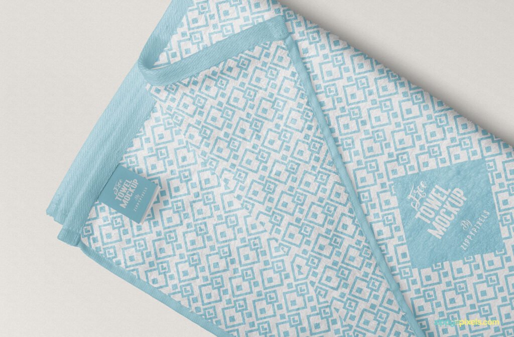 Free Attractive Hand Towel Design template in PSD Format