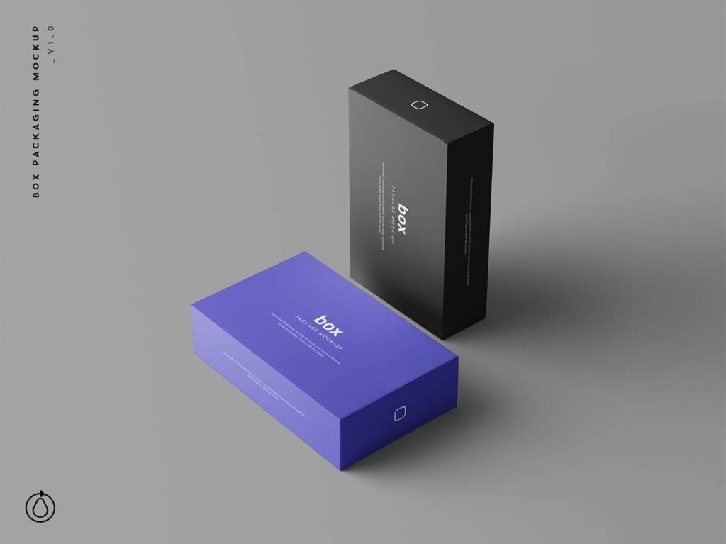 Free Box Packaging Set Mockup PSD Template | Mockup Den