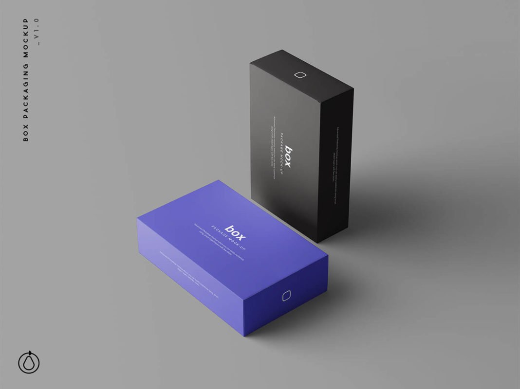 Free Box Packaging Set Mockup PSD Template | Mockup Den