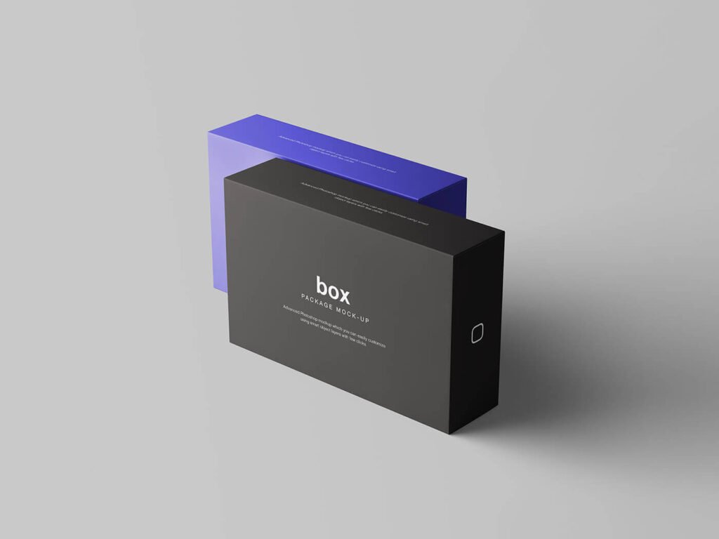Free Box Packaging Set Mockup PSD Template | Mockup Den