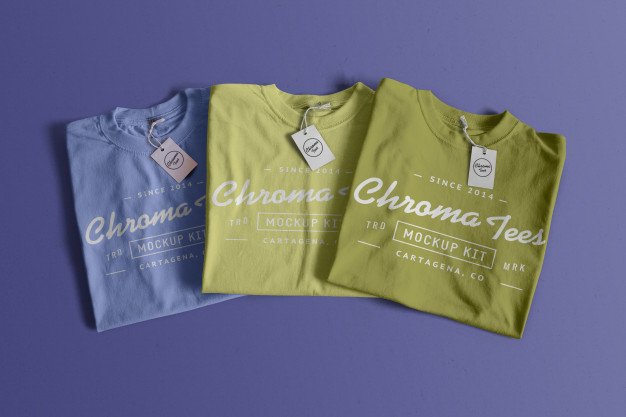 Free Mockup of Tees by Chroma PSD Template