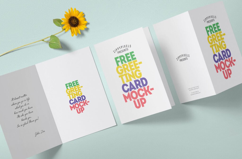 Free Editable Greeting Card Mockup