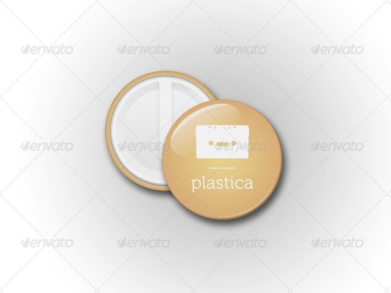 Free Editable Plastic Button Badge Mockup