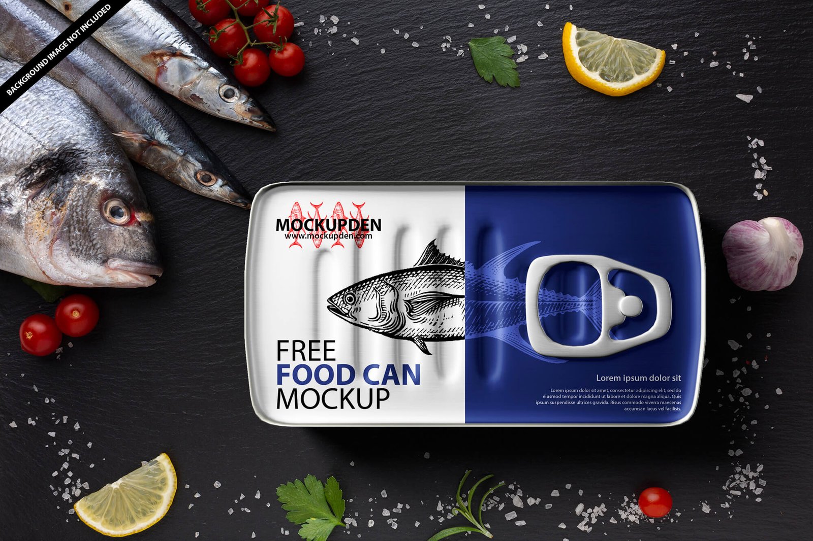 Free Food Tin Can Mockup PSD Template