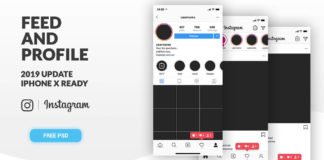 Free Instagram Feed and Profile Mockup PSD Template