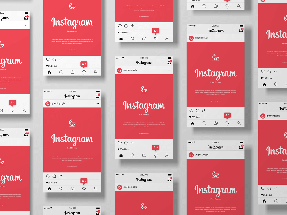 Free Instagram Post Mockup PSD Template