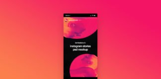 Free Instagram Stories Mockup PSD Template