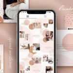 Free Instagram puzzle Mockup PSD Template
