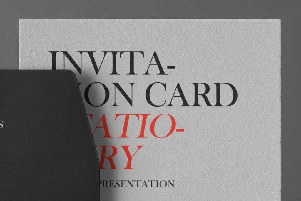 Download Free Invitation Stationery Mockup Set PSD Template | Mockup Den