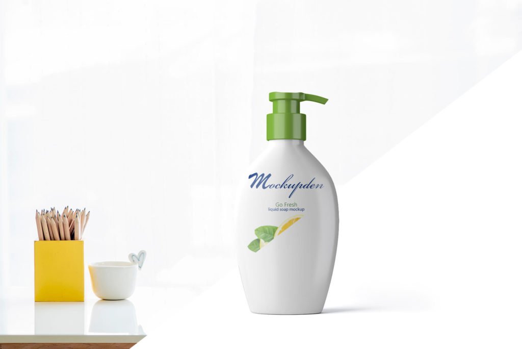 Free Liquid Soap Mockup PSD Template