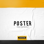 Free wrinkled Poster Mockup PSD Template Free Poster Mockup PSD Template