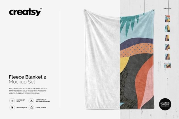 Download Blanket Mockup | 40+ Free & Premium Throw, Woven Fleece PSD